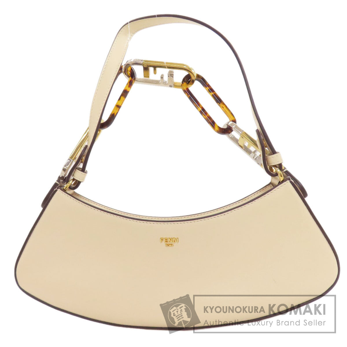 FENDI フェンディ オーロック バッグ ハンドバッグ レザー レディース 中古
