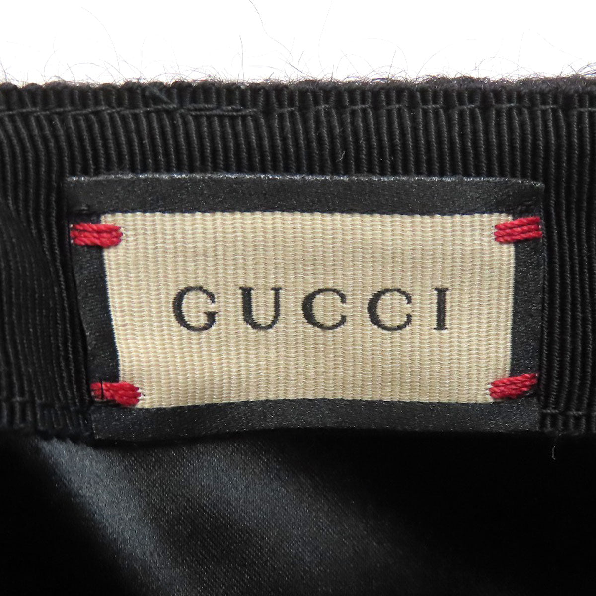GUCCI グッチ 729349 ベースボールキャップ ダブルG 帽子 モヘヤ レディース 中古