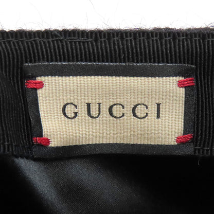 GUCCI グッチ 729349 ベースボールキャップ ダブルG 帽子 モヘヤ レディース 中古