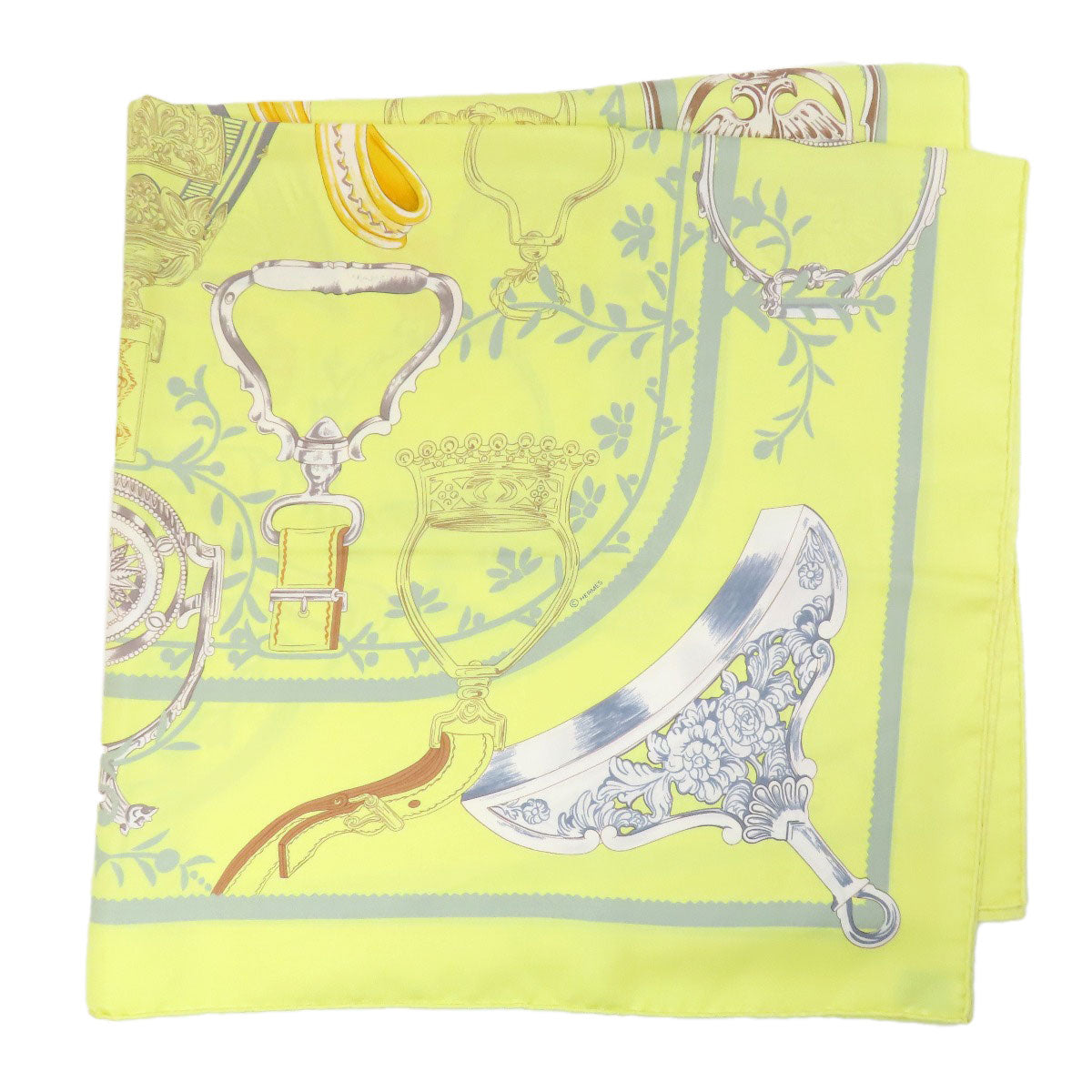 HERMES エルメス カレ90 鎧 スカーフ シルク レディース 中古