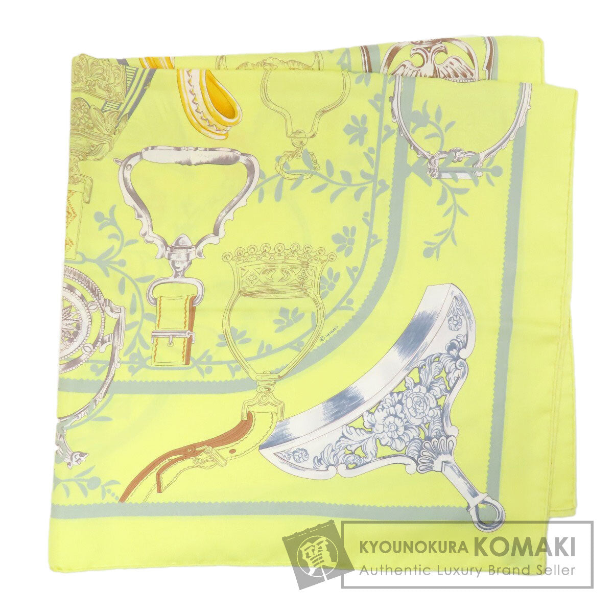 HERMES エルメス カレ90 鎧 スカーフ シルク レディース 中古