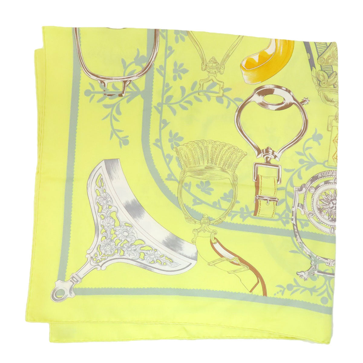 HERMES エルメス カレ90 鎧 スカーフ シルク レディース 中古