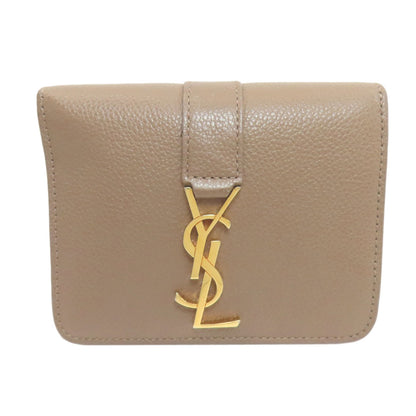 YVES SAINT LAURENT イヴ・サンローラン カサンドラ 二つ折り財布（小銭入れあり） レザー レディース 中古