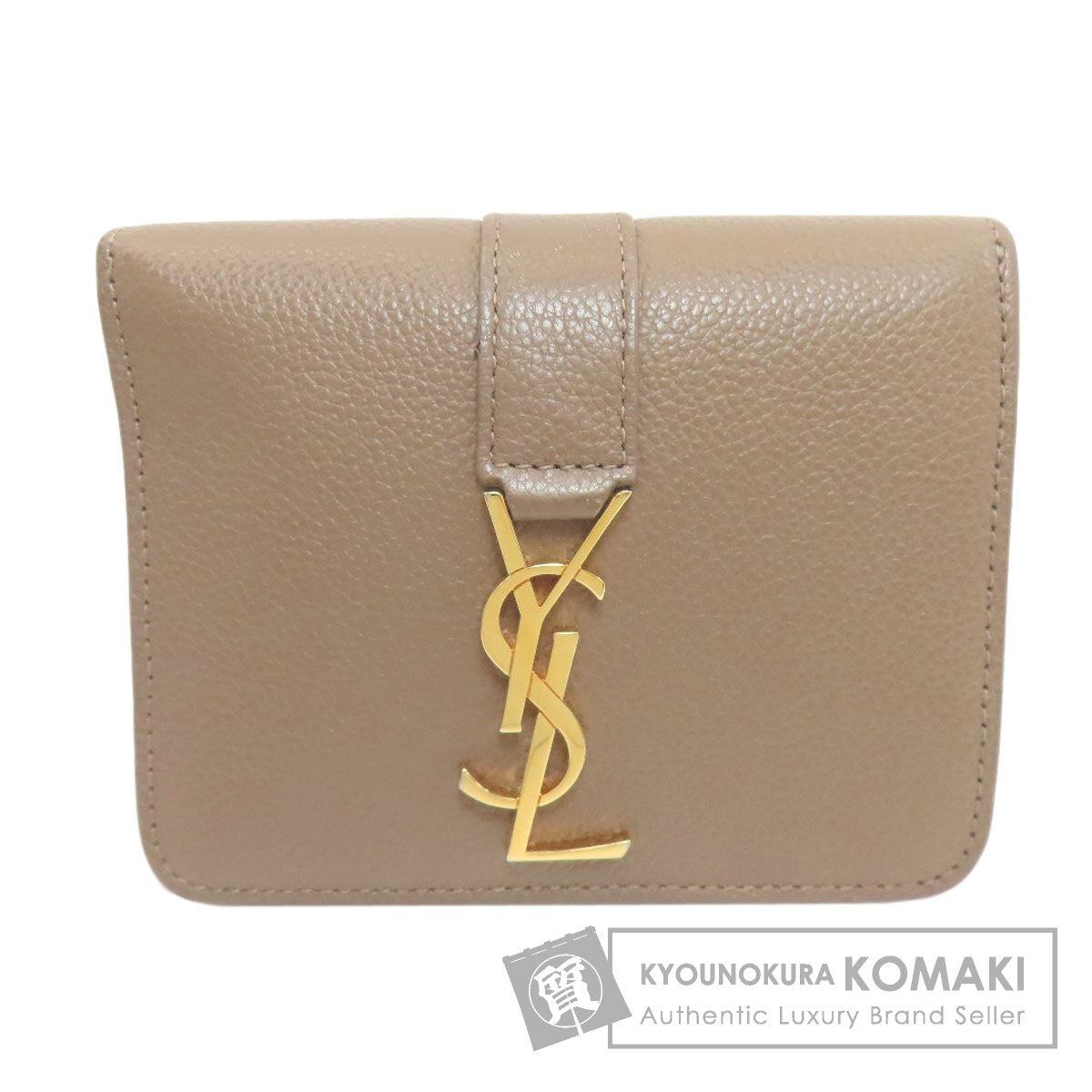 YVES SAINT LAURENT イヴ・サンローラン カサンドラ 二つ折り財布（小銭入れあり） レザー レディース 中古