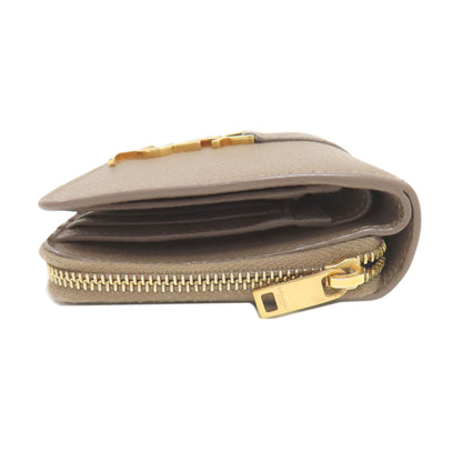 YVES SAINT LAURENT イヴ・サンローラン カサンドラ 二つ折り財布（小銭入れあり） レザー レディース 中古