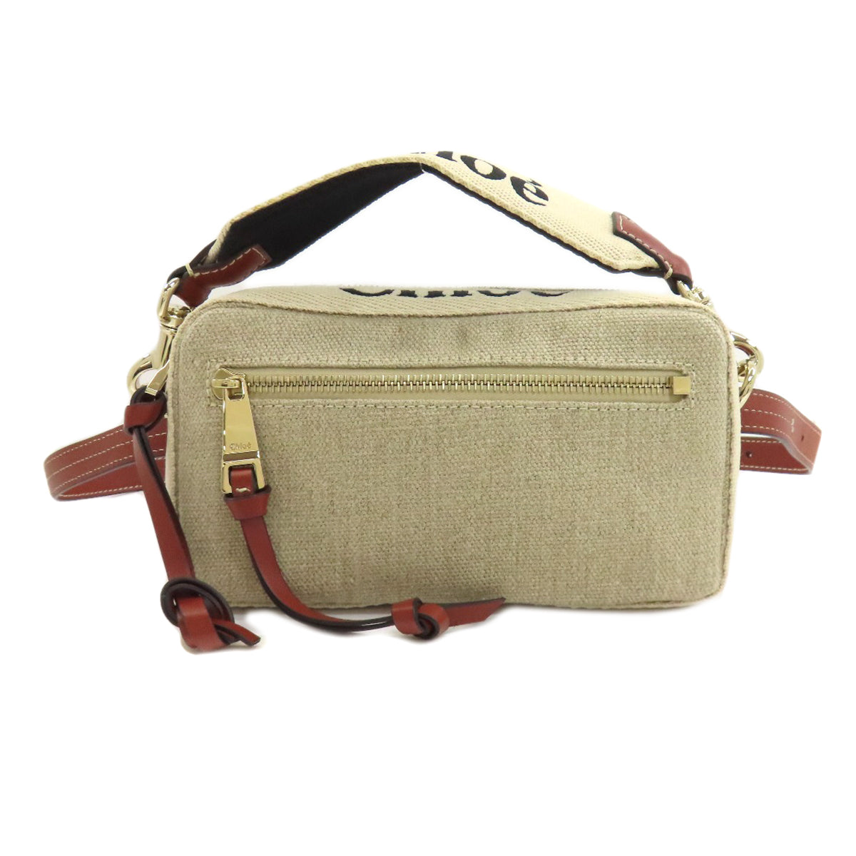 CHLOE クロエ ウッディ ベルトバッグ ヒップバッグ・ウエストバッグ キャンバス レディース 中古