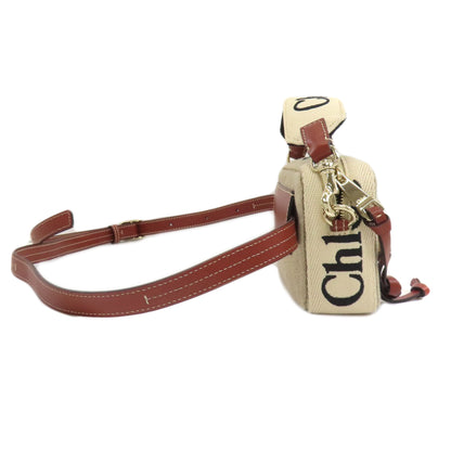 CHLOE クロエ ウッディ ベルトバッグ ヒップバッグ・ウエストバッグ キャンバス レディース 中古
