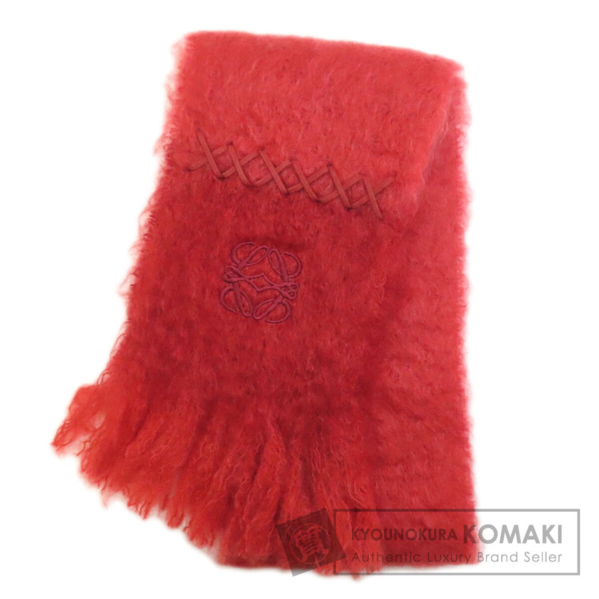 LOEWE ロエベ アナグラム マフラー モヘヤ レディース 中古