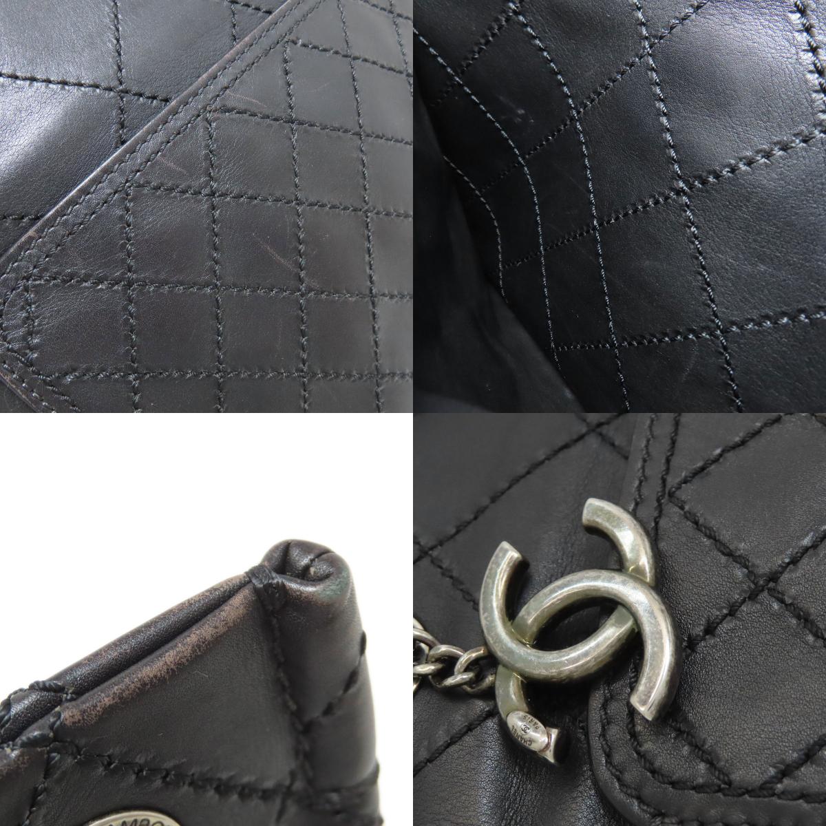 CHANEL シャネル マトラッセ シルバー金具 ショルダーバッグ カーフ レディース 中古