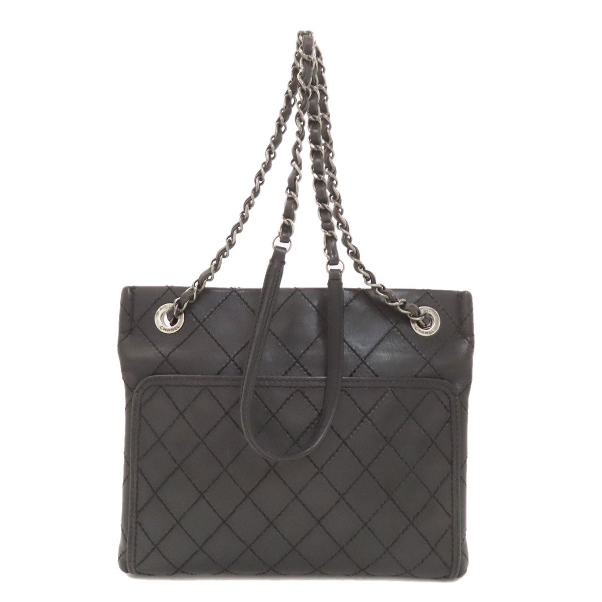 CHANEL シャネル マトラッセ シルバー金具 ショルダーバッグ カーフ レディース 中古