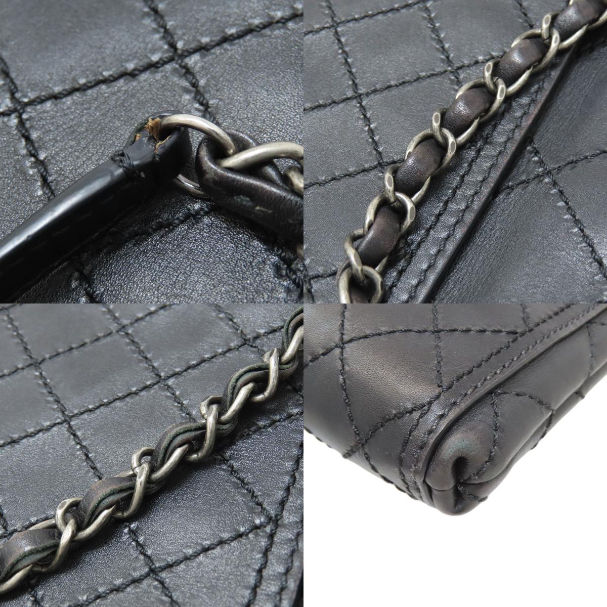 CHANEL シャネル マトラッセ シルバー金具 ショルダーバッグ カーフ レディース 中古