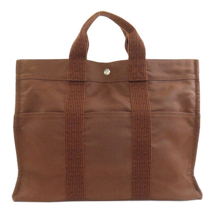 HERMES エルメス エールラインMM ハンドバッグ キャンバス レディース 中古