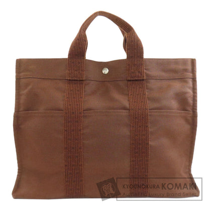 HERMES エルメス エールラインMM ハンドバッグ キャンバス レディース 中古