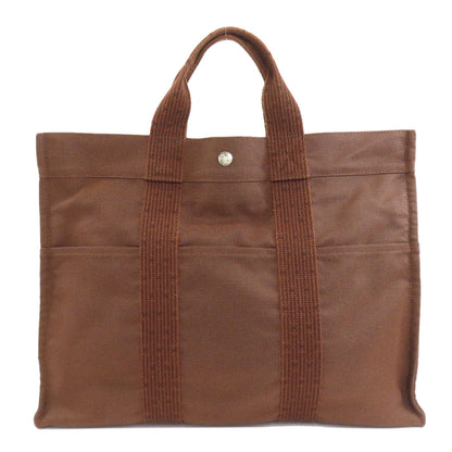 HERMES エルメス エールラインMM ハンドバッグ キャンバス レディース 中古