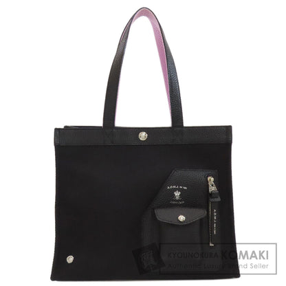 ADMJ エーディーエムジェイ スクエアトート ハンドバッグ ナイロンキャンバス レディース 中古