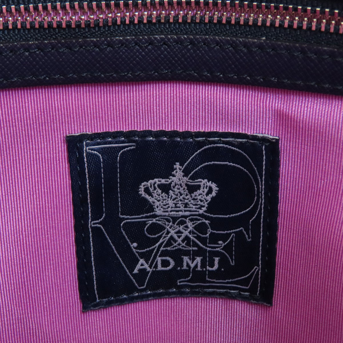 ADMJ エーディーエムジェイ スクエアトート ハンドバッグ ナイロンキャンバス レディース 中古