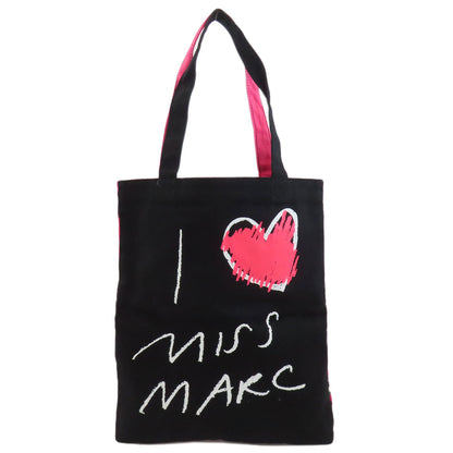 MARC BY MARC JACOBS マークバイマークジェイコブス I LOVE MISS MAKC 人物柄 トートバッグ キャンバス レディース 中古