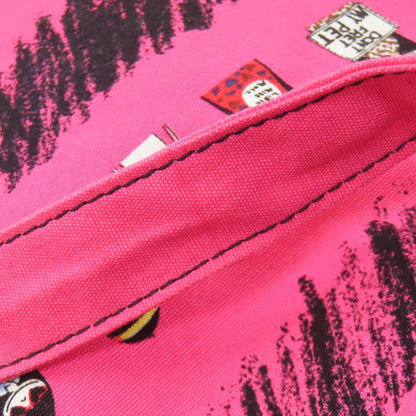 MARC BY MARC JACOBS マークバイマークジェイコブス I LOVE MISS MAKC 人物柄 トートバッグ キャンバス レディース 中古