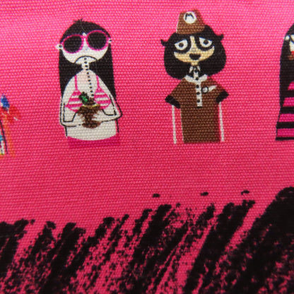 MARC BY MARC JACOBS マークバイマークジェイコブス I LOVE MISS MAKC 人物柄 トートバッグ キャンバス レディース 中古