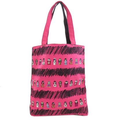 MARC BY MARC JACOBS マークバイマークジェイコブス I LOVE MISS MAKC 人物柄 トートバッグ キャンバス レディース 中古