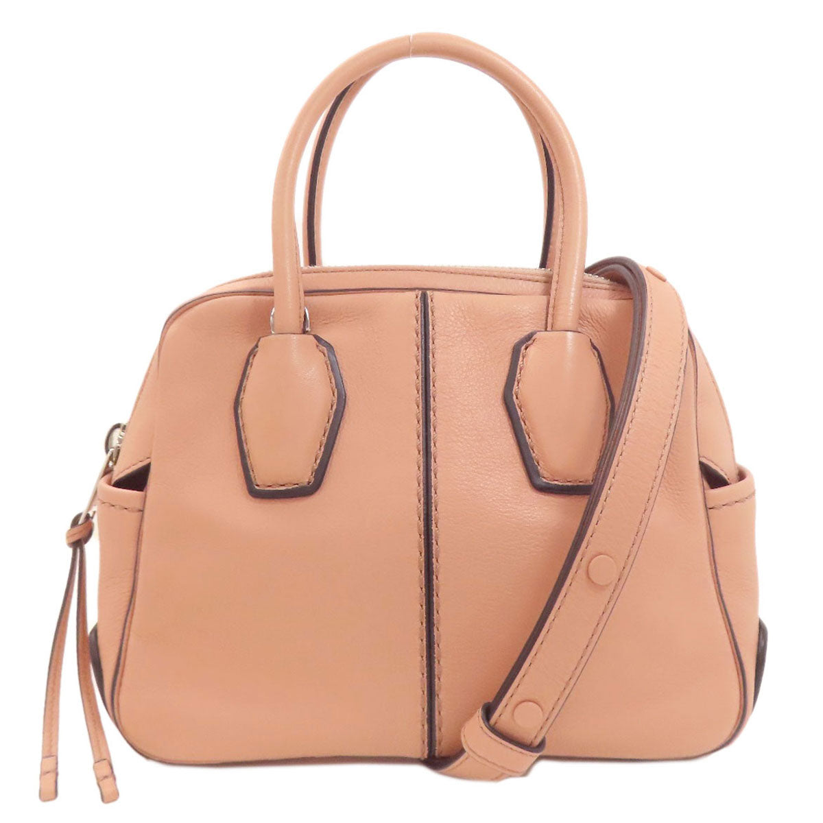 TODS トッズ マイキー ミニボウラー 2WAY ハンドバッグ レザー レディース 中古