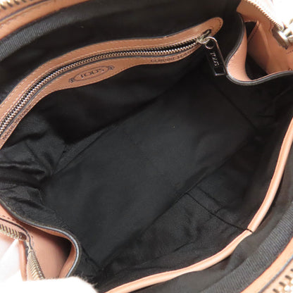 TODS トッズ マイキー ミニボウラー 2WAY ハンドバッグ レザー レディース 中古