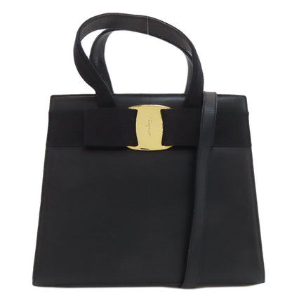 Salvatore Ferragamo サルヴァトーレフェラガモ ヴァラリボン 2WAY ハンドバッグ レザー レディース 中古