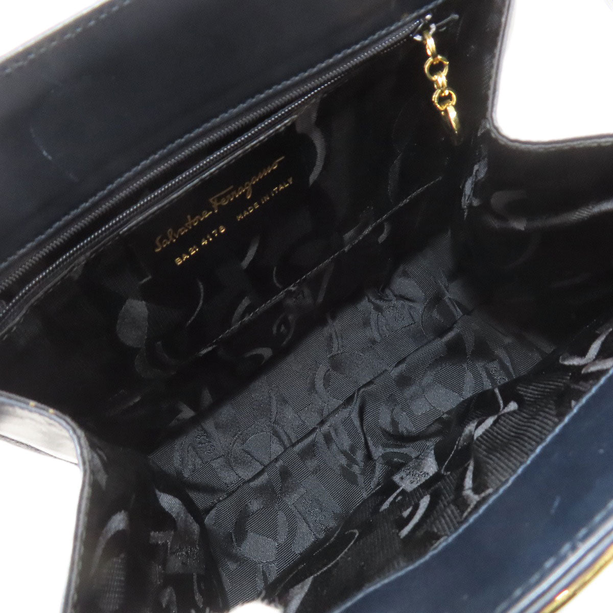 Salvatore Ferragamo サルヴァトーレフェラガモ ヴァラリボン 2WAY ハンドバッグ レザー レディース 中古
