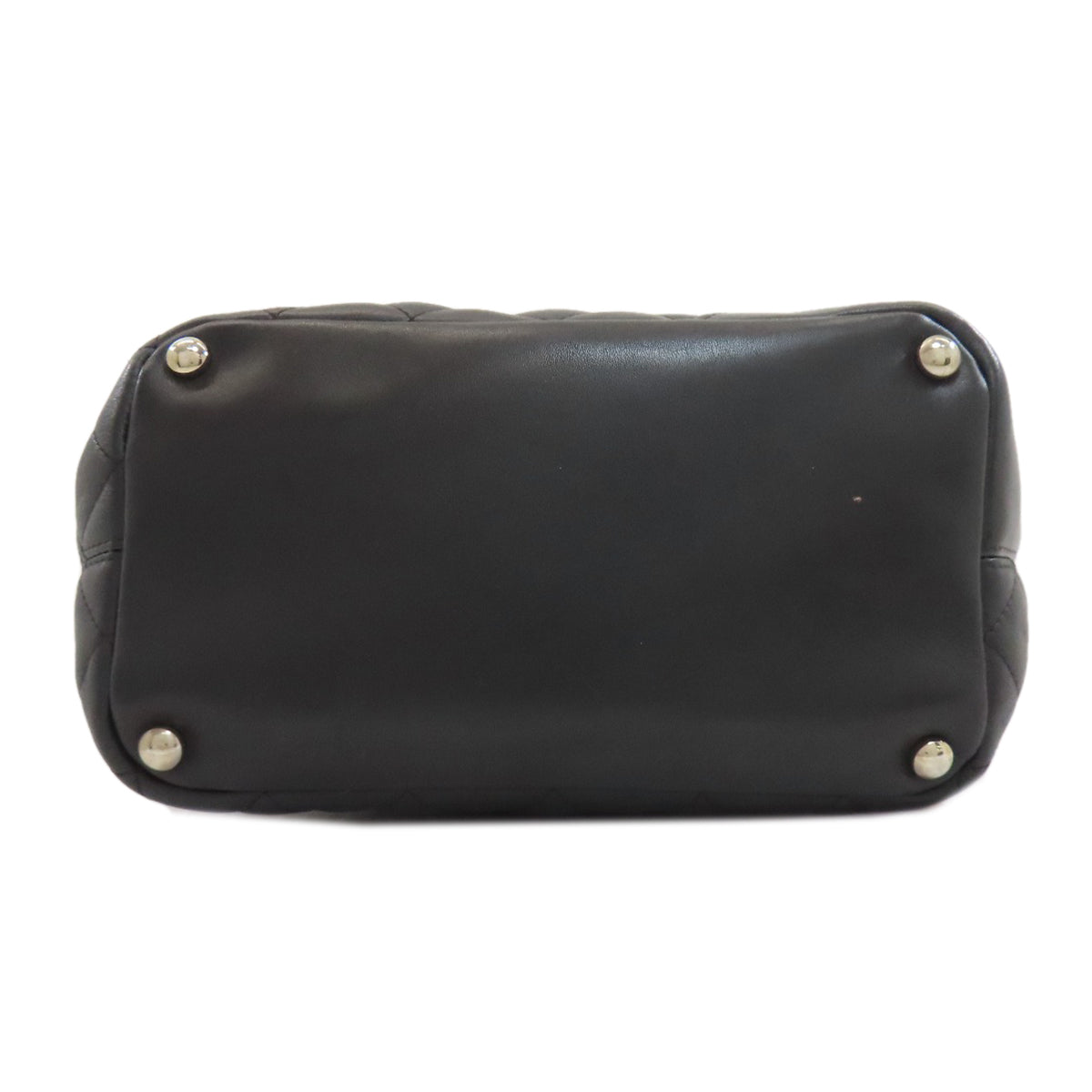 CHANEL シャネル カンボンライン シルバー金具 ハンドバッグ カーフ レディース 中古