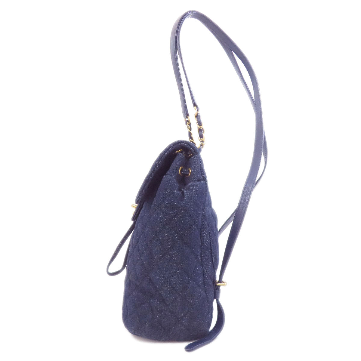 CHANEL シャネル マトラッセ ココマーク ゴールド金具 リュック・デイパック デニム レディース 中古