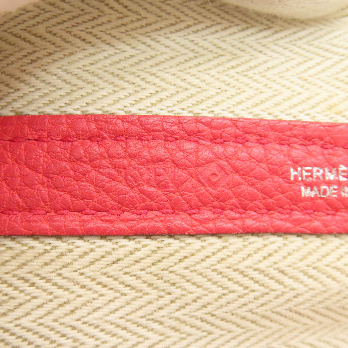 HERMES エルメス ガーデンパーティTPM シルバー金具 ハンドバッグ トゴ レディース 中古
