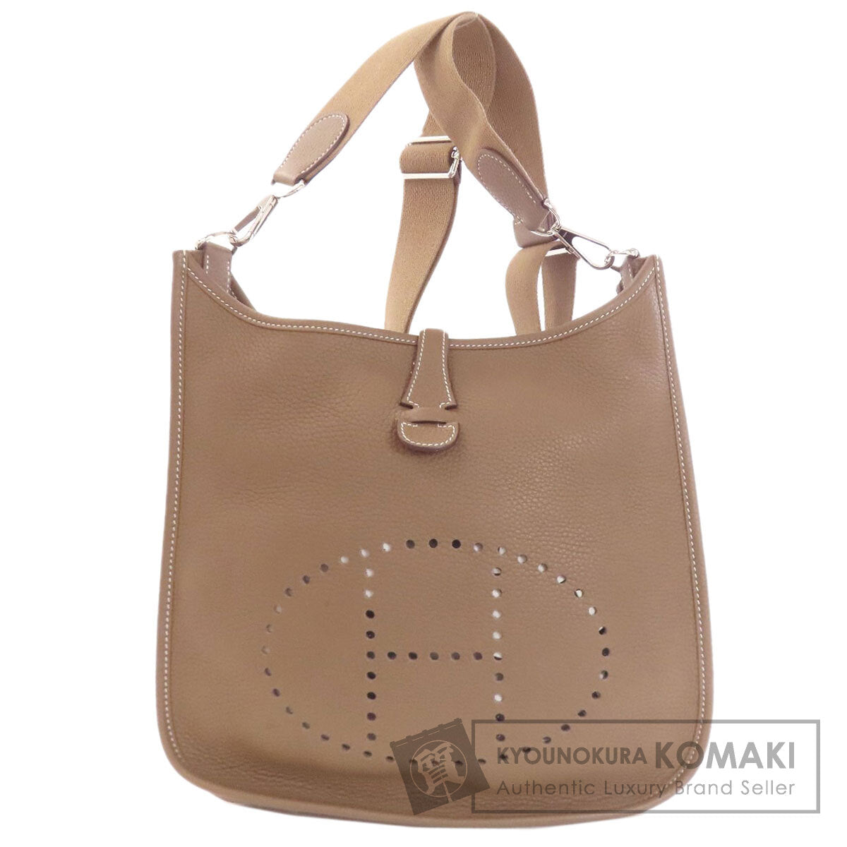 HERMES エルメス エブリン3 PM エトープ シルバー金具 ショルダーバッグ トリヨン レディース 中古