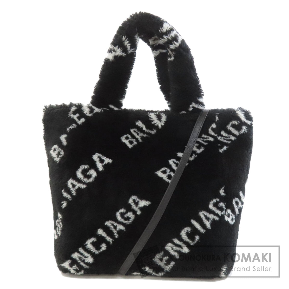 BALENCIAGA バレンシアガ 581762 エブリデイ 2WAY ハンドバッグ ファー レディース 中古
