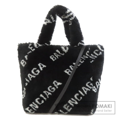 BALENCIAGA バレンシアガ 581762 エブリデイ 2WAY ハンドバッグ ファー レディース 中古