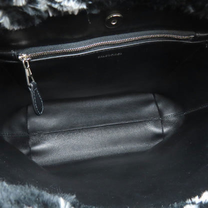 BALENCIAGA バレンシアガ 581762 エブリデイ 2WAY ハンドバッグ ファー レディース 中古