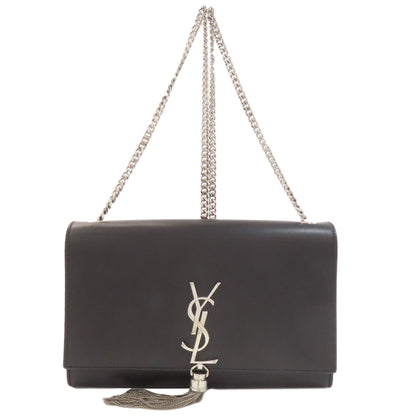 YVES SAINT LAURENT イヴ・サンローラン クラシック ケイト チェーンショルダー ショルダーバッグ カーフ レディース 中古
