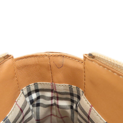BURBERRY バーバリー ロゴ ハンドバッグ レザー レディース 中古