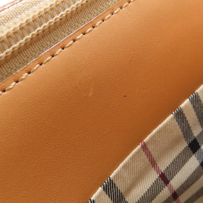 BURBERRY バーバリー ロゴ ハンドバッグ レザー レディース 中古