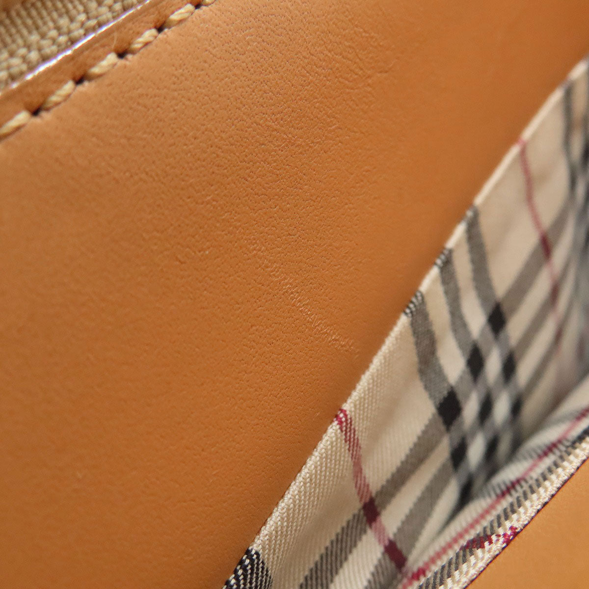 BURBERRY バーバリー ロゴ ハンドバッグ レザー レディース 中古