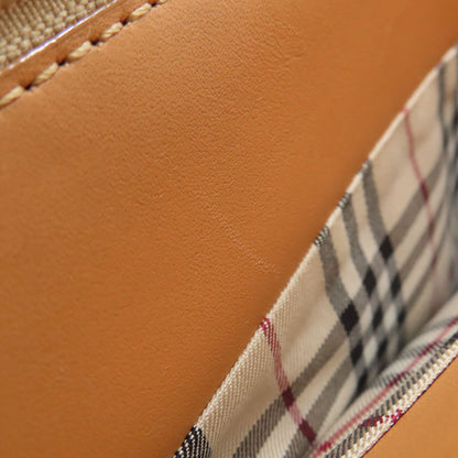 BURBERRY バーバリー ロゴ ハンドバッグ レザー レディース 中古