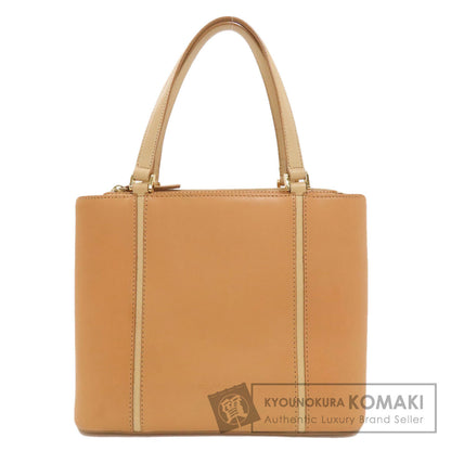 BURBERRY バーバリー ロゴ ハンドバッグ レザー レディース 中古
