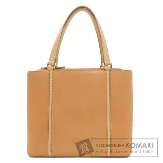 BURBERRY バーバリー ロゴ ハンドバッグ レザー レディース 中古