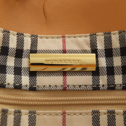 BURBERRY バーバリー ロゴ ハンドバッグ レザー レディース 中古