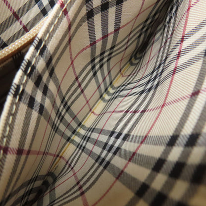 BURBERRY バーバリー ロゴ ハンドバッグ レザー レディース 中古