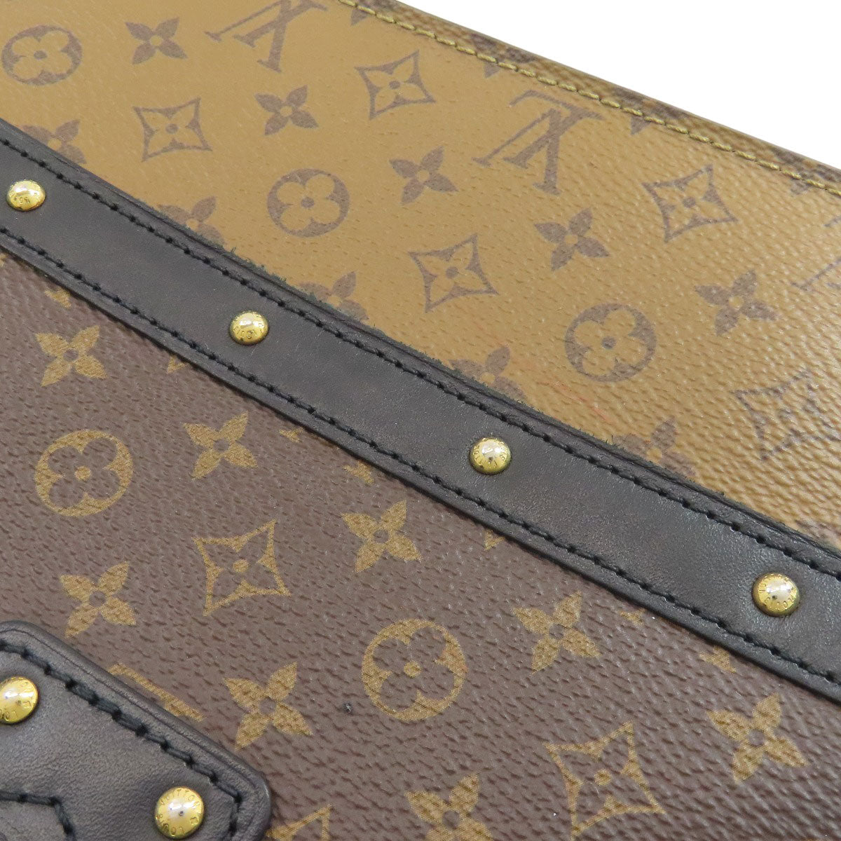 LOUIS VUITTON ルイヴィトン M43596 トランククラッチ ショルダーバッグ モノグラムリバース レディース 中古