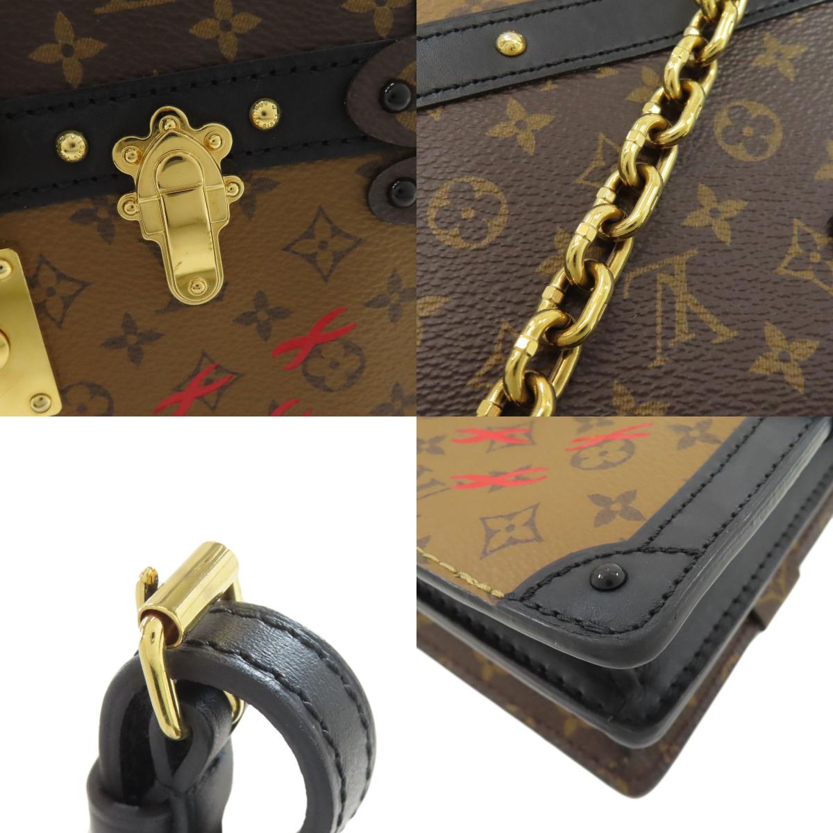 LOUIS VUITTON ルイヴィトン M43596 トランククラッチ ショルダーバッグ モノグラムリバース レディース 中古