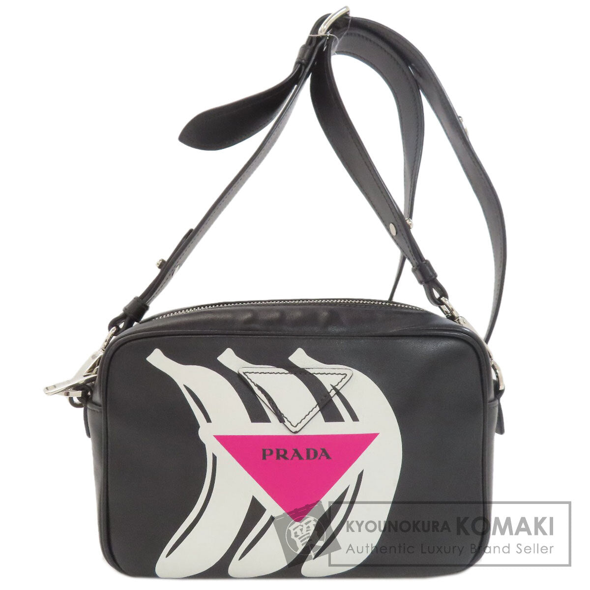 PRADA プラダ バナナ ショルダーバッグ カーフ レディース 中古