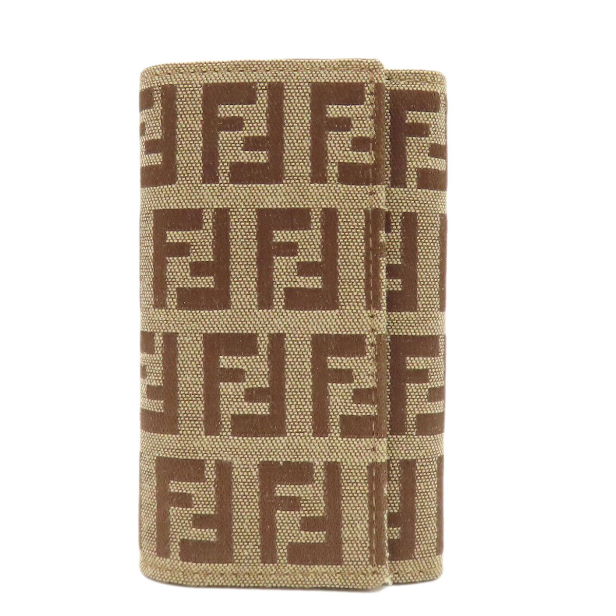 FENDI フェンディ ズッカ柄 キーケース キャンバス レディース 中古