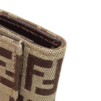 FENDI フェンディ ズッカ柄 キーケース キャンバス レディース 中古