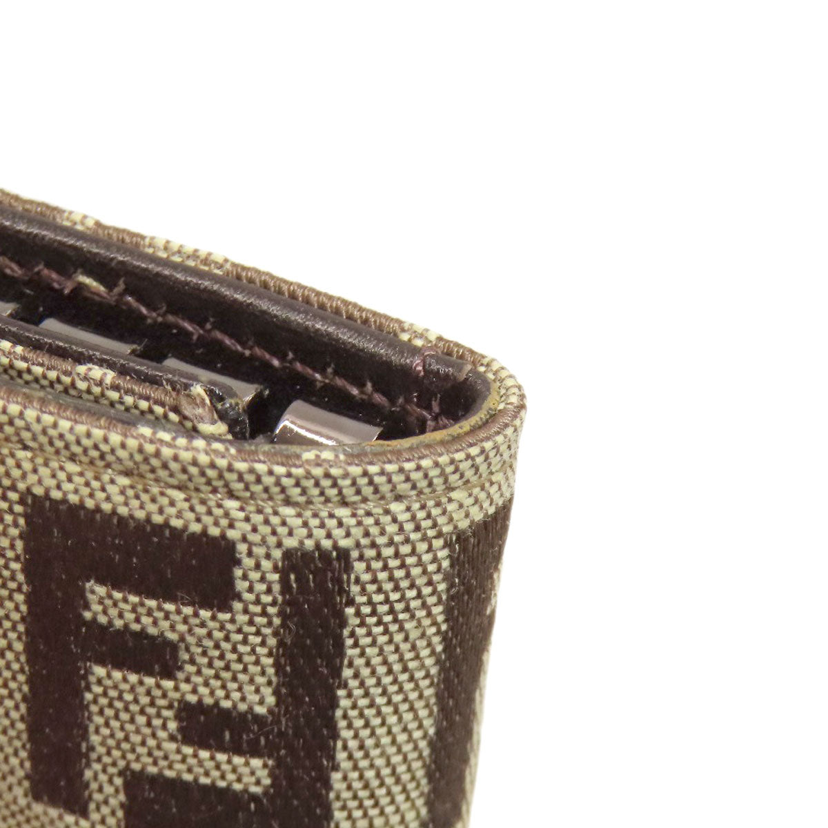 FENDI フェンディ ズッカ柄 キーケース キャンバス レディース 中古